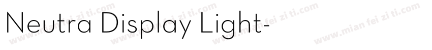 Neutra Display Light字体转换